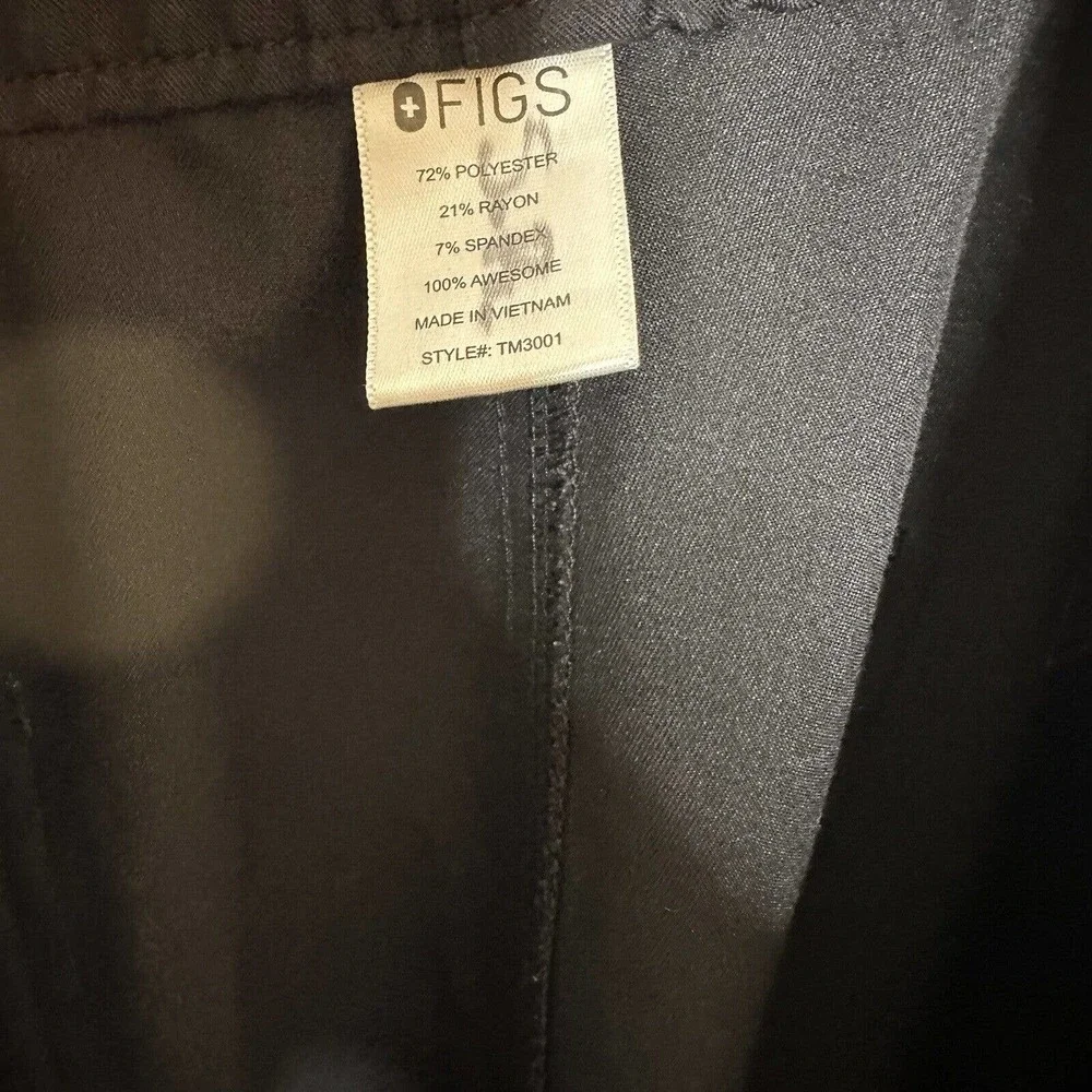 Men's Figs Technical Collection Pants Elastic Waist with Drawstring Black XL